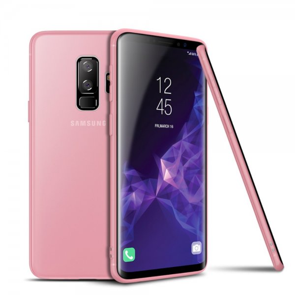 MobilSuojakuori till Samsung Galaxy S9 Plus TPU-materiaali-materiaali Ultra Thin Vaaleanpunainen