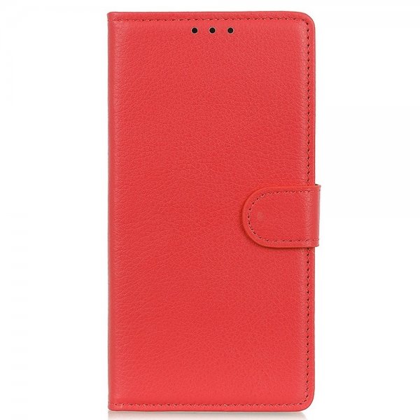 Motorola Edge 30 Kotelo Litchi Punainen