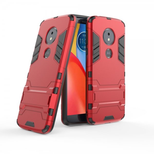 Motorola Moto E5 Suojakuori Armor TPU-materiaali-materiaali Kovamuovi Punainen