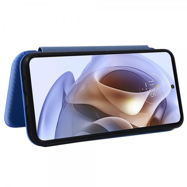 Motorola moto g200 5G Kotelo Hiilikuiturakenne Sininen