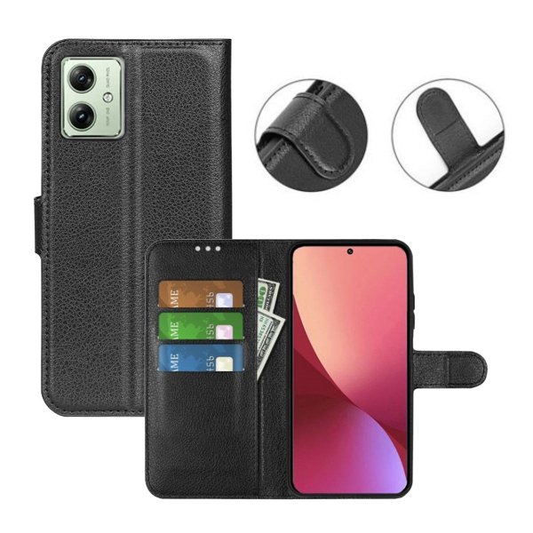 Motorola Moto G54 Kotelo Telinetoiminto Musta