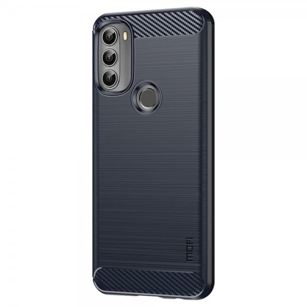 Motorola moto g71 5G Kuori Harjattu Hiilikuiturakenne Sininen