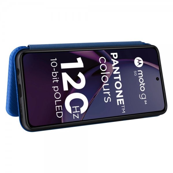 Motorola Moto G84 Kotelo Hiilikuiturakenne Sininen