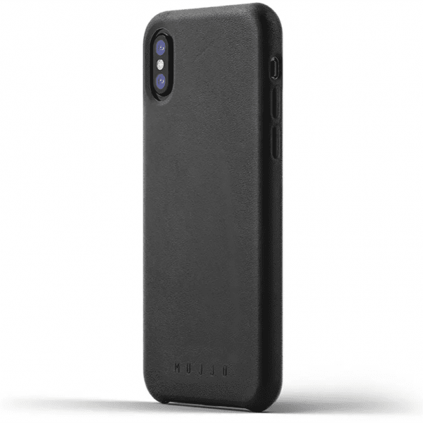 iPhone X/Xs Kuori Full Leather Case Harmaa