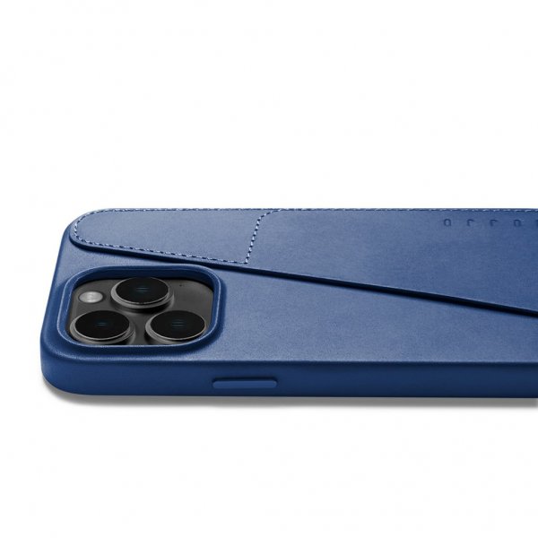 iPhone 14 Pro Max Kuori Full Leather Wallet Case Monaco Blue