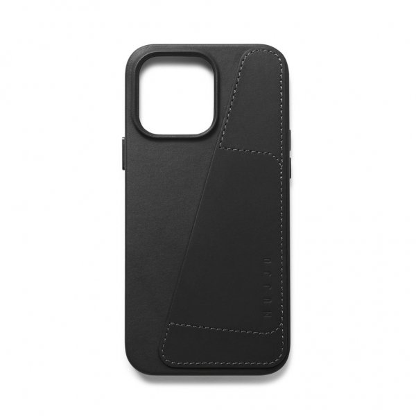 iPhone 14 Pro Max Kuori Full Leather Wallet Case Musta