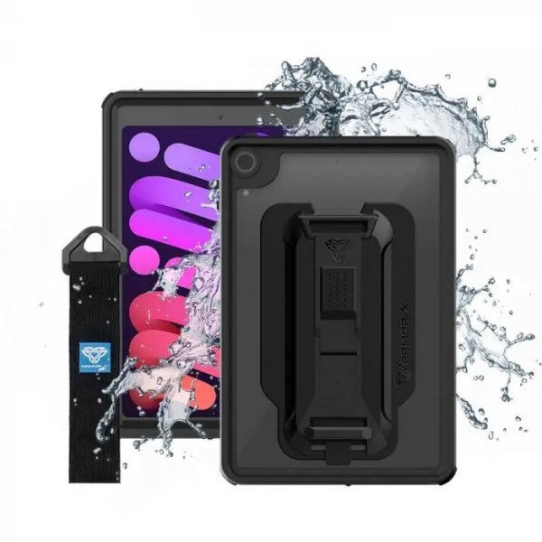 Waterproof Case iPad mini 2021 Musta
