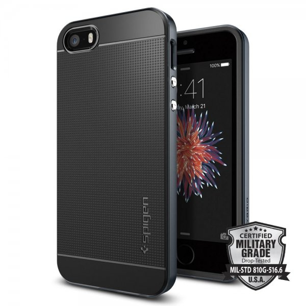 Neo Hybrid till iPhone SE/5S/5 Suojakuori Metal Slate