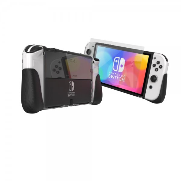Nintendo Switch OLED Kuori Näytönsuoja Kita Grip 360 Clear