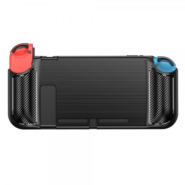 Nintendo Switch kotelon harjatusta hiilikuidusta valmistettu pinta musta
