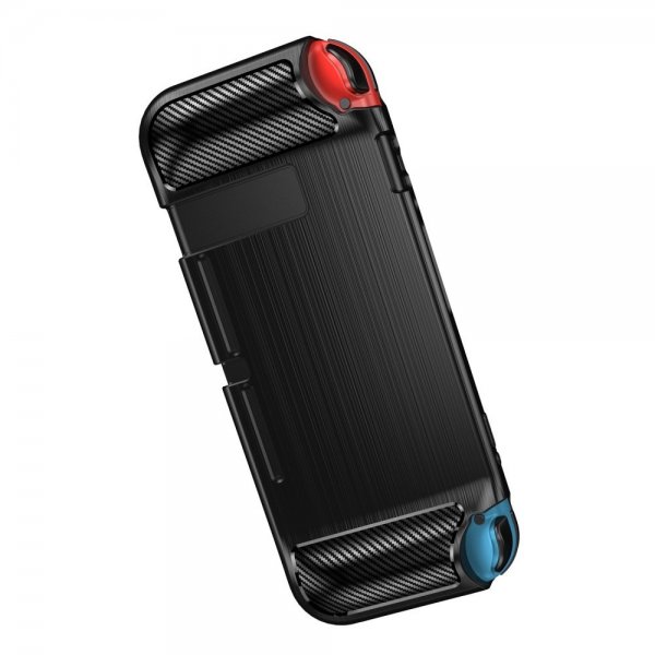 Nintendo Switch kotelon harjatusta hiilikuidusta valmistettu pinta musta