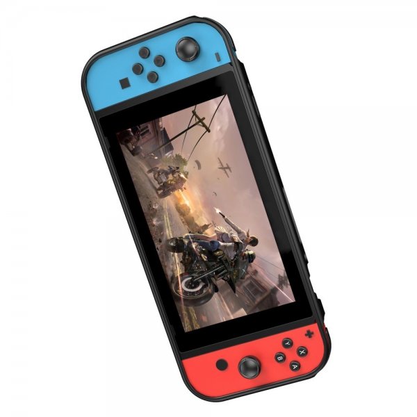 Nintendo Switch kotelon harjatusta hiilikuidusta valmistettu pinta musta