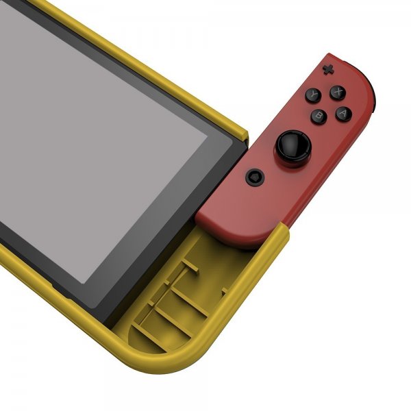 Nintendo Switch kotelo hiilikuitukuosisella keltainen