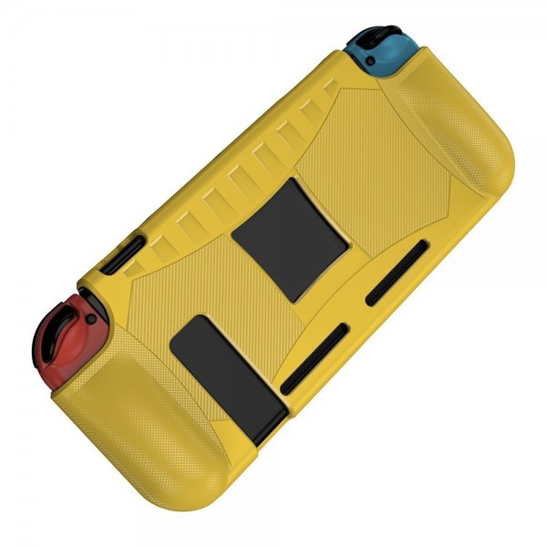 Nintendo Switch kotelo hiilikuitukuosisella keltainen