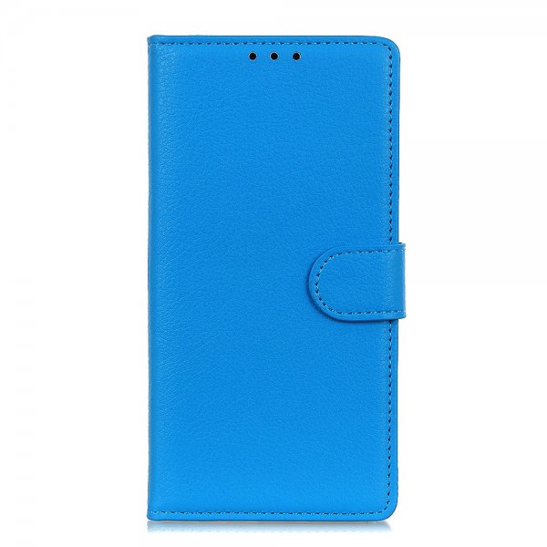 Nokia 2.4 Suojakotelo Litchi Sininen