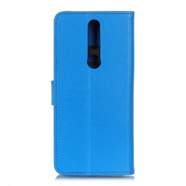 Nokia 2.4 Suojakotelo Litchi Sininen