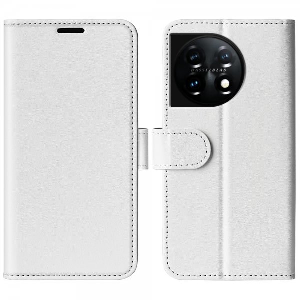 OnePlus 11 Kotelo Nahkarakenne Valkoinen