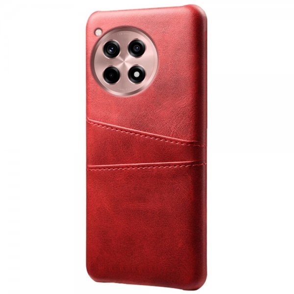 OnePlus 12R Kuori ja Kaksi Korttitaskua Punainen