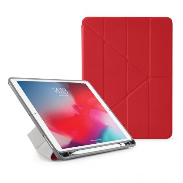 iPad Air 2019/iPad Pro 10.5 Kotelo Origami Pencil Punainen