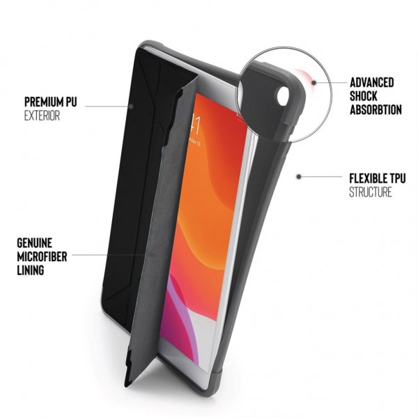 iPad 10.2 (gen 7/8/9) Kotelo Origami Shield Merensininen