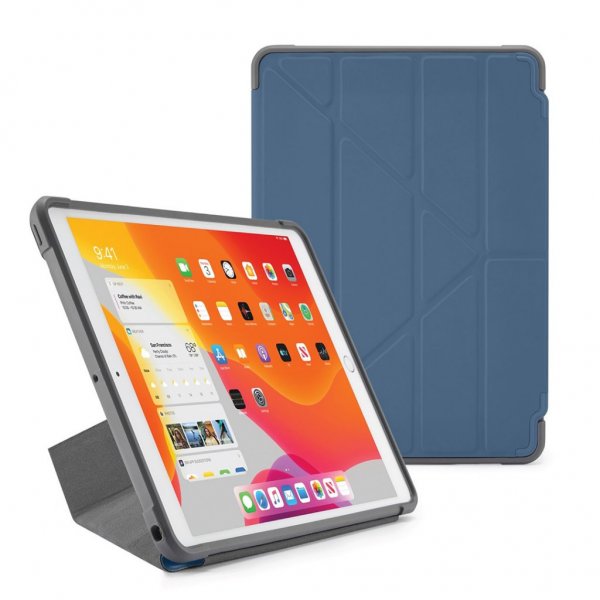 iPad 10.2 Kotelo Origami Shield Merensininen
