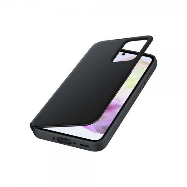 Original Galaxy A35 Kotelo Smart View Wallet Case Musta