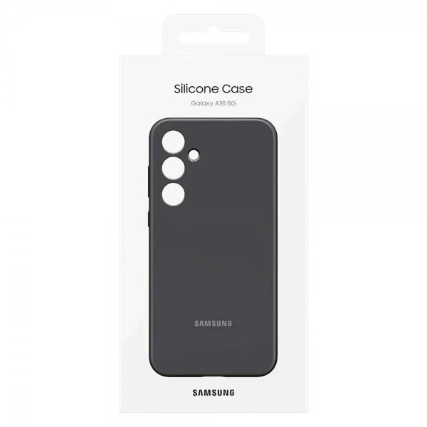 Original Galaxy A35 Kuori Silicone Case Musta