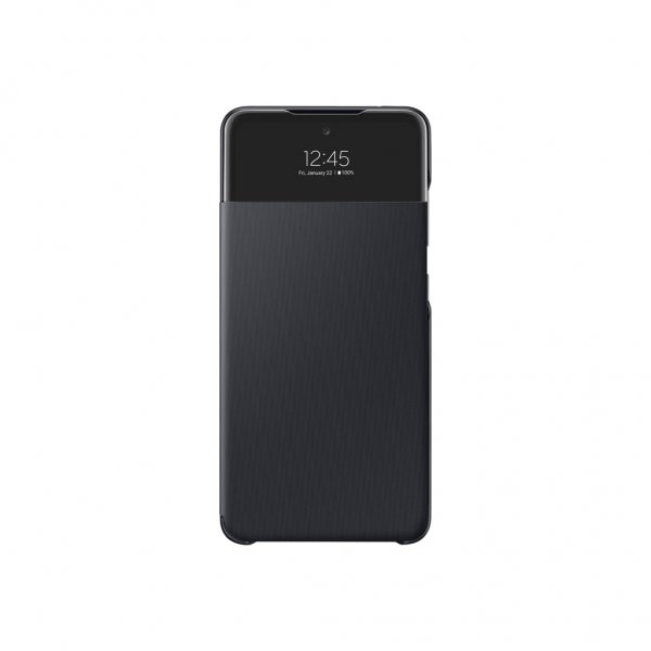 Original Galaxy A52/A52s 5G Kotelo Smart S View Wallet Cover Musta