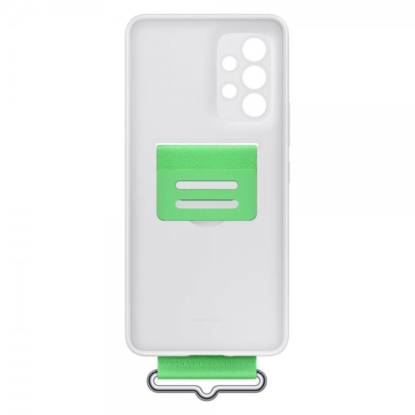 Original Galaxy A53 5G Kuori Silicone Cover with Strap Valkoinen