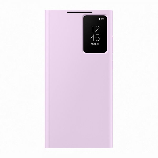Original Galaxy S23 Ultra Kotelo Smart View Wallet Case Lavender