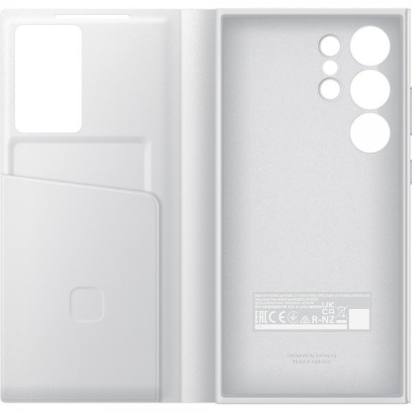 Original Galaxy S24 Ultra Kotelo Smart View Wallet Case Valkoinen