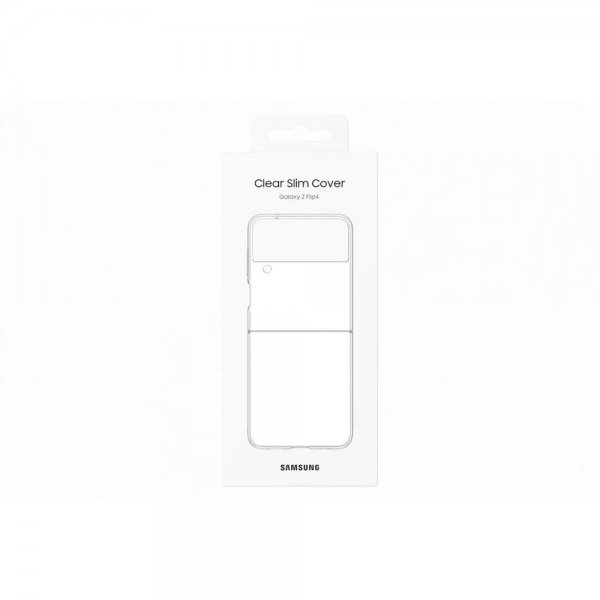 Original Galaxy Z Flip 4 Kuori Clear Slim Cover Läpinäkyvä