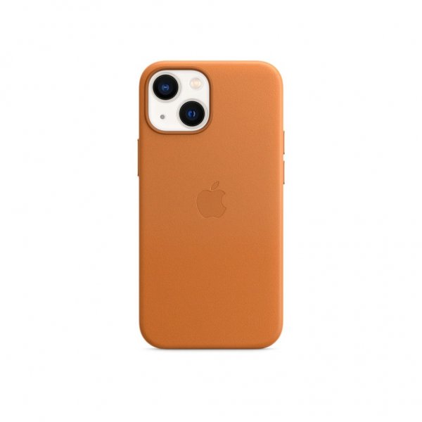 Original iPhone 13 Mini Kuori Leather Case MagSafe Golden Brown