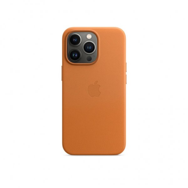 Original iPhone 13 Pro Kuori Leather Case MagSafe Golden Brown