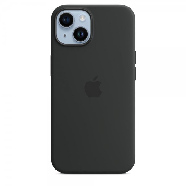 Original iPhone 14 Plus Kuori Silicone Case MagSafe Keskiyö