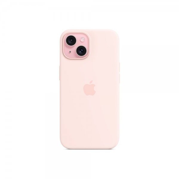 Original iPhone 15 Kuori Silicone Case MagSafe Light Pink