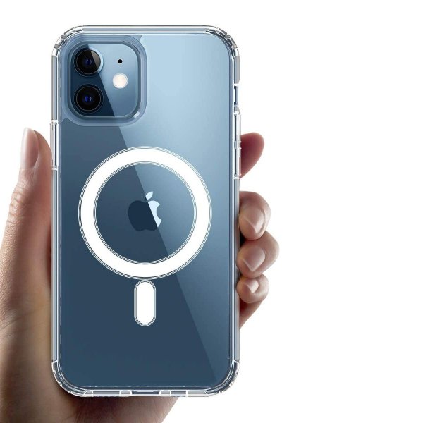 iPhone 12 Mini Kuori TPU MagSafe Iskunkestävä Läpinäkyvä