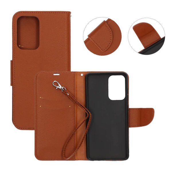 Samsung Galaxy A52/A52s 5G Kotelo Telinetoiminto Ruskea