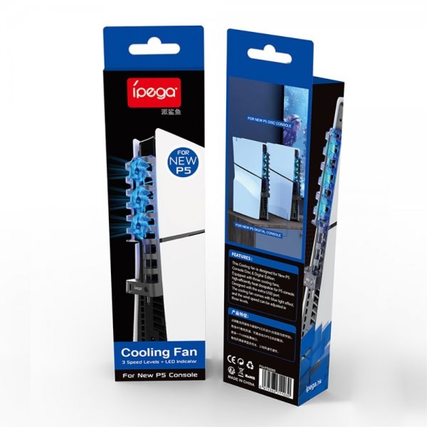 PlayStation 5 Slim jäähdytysventtiili LEDvalolla