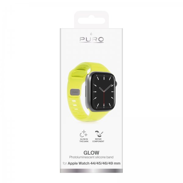 Apple Watch 44/45/46/Ultra 49mm Ranneke Glow Keltainen