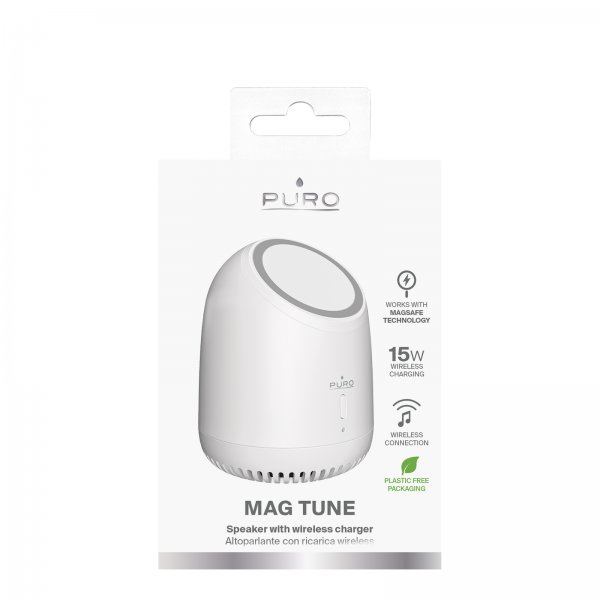 Langaton laturi ja Kaiutin Mag Tune 15W MagSafe Valkoinen