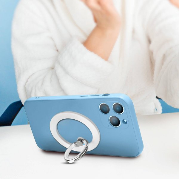 MagSafe Puhelimen Soitto Mag Loop Ring Stand Valkoinen