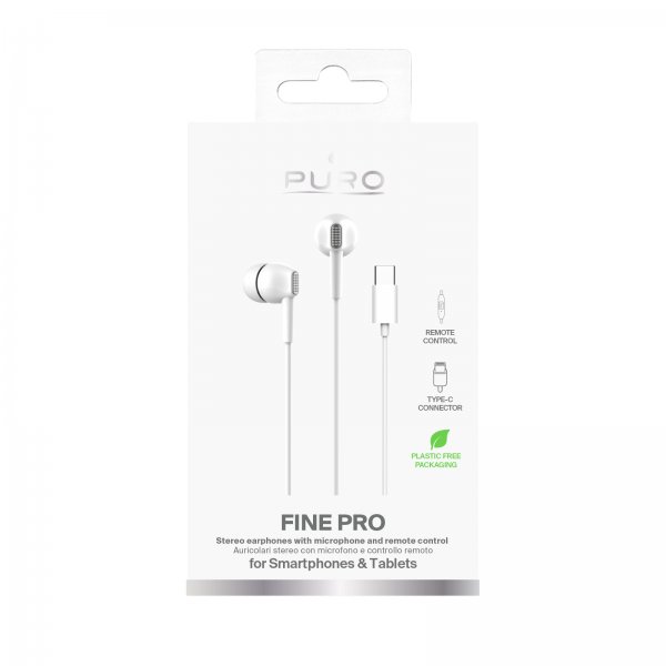 Langalliset Kuulokkeet Fine USB-C Valkoinen