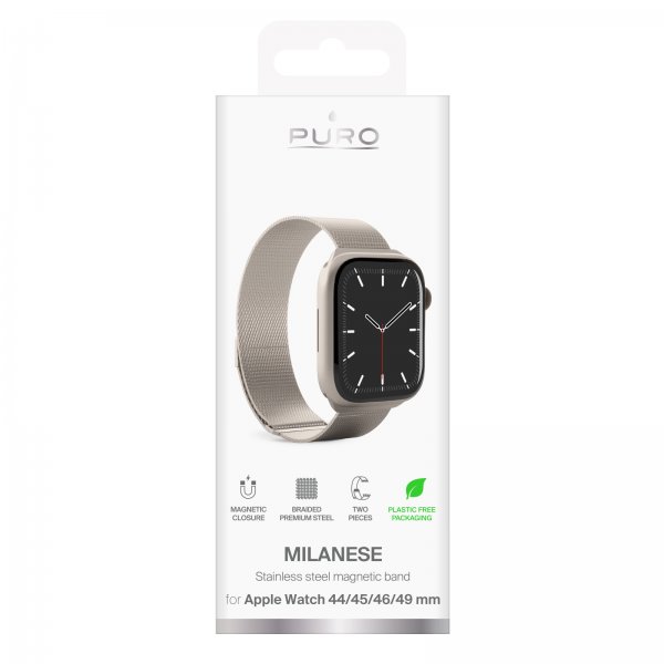 Apple Watch 44/45/46mm/Ultra 49mm Ranneke Milanese Champagne