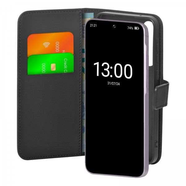 Samsung Galaxy A55 Kotelo Wallet Stand Musta