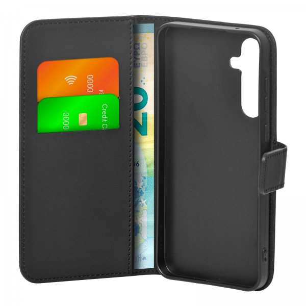 Samsung Galaxy A55 Kotelo Wallet Stand Musta