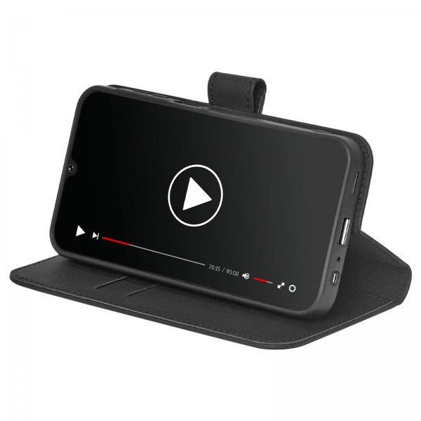 Samsung Galaxy A55 Kotelo Wallet Stand Musta
