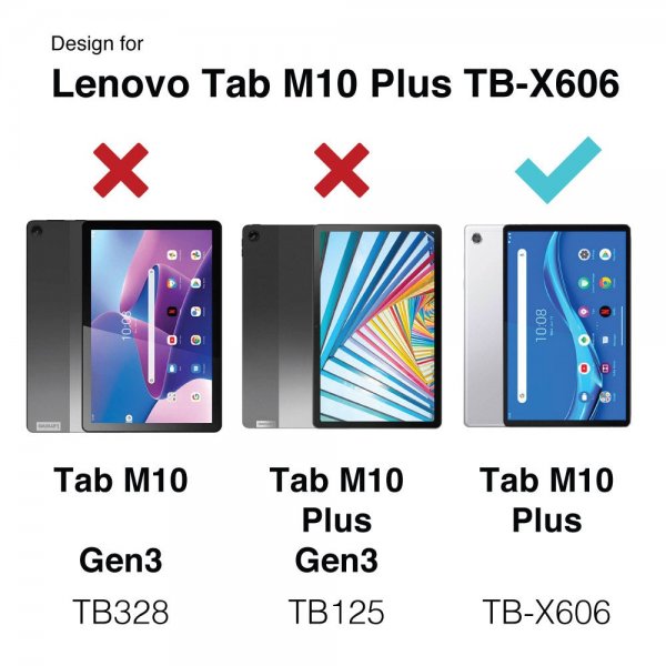 Lenovo Tab M10 Plus TB-X606F Kuori Rainproof Rugged Case Hand Strap Kickstand