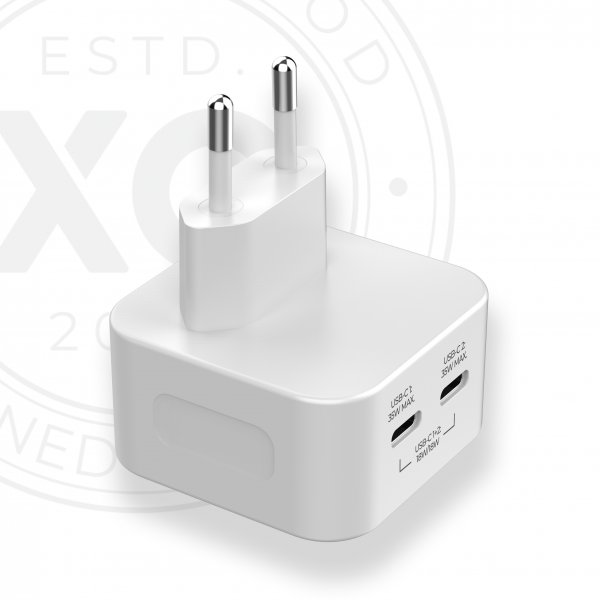 Laturi 35W 2xUSB-C GaN Wall Charger