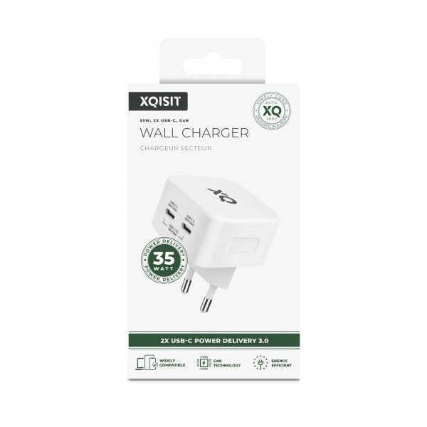 Laturi 35W 2xUSB-C GaN Wall Charger